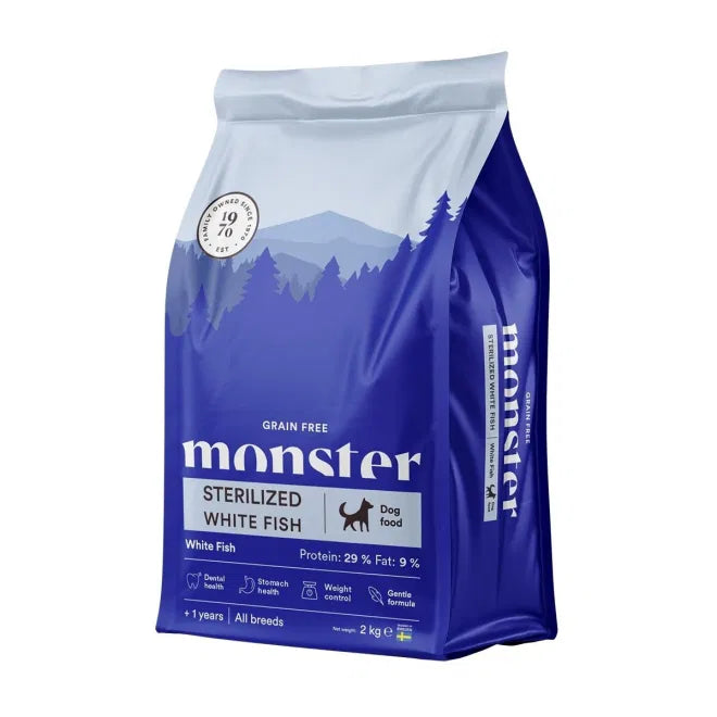 Monster Grain Free Sterilized White Fish   12 kg