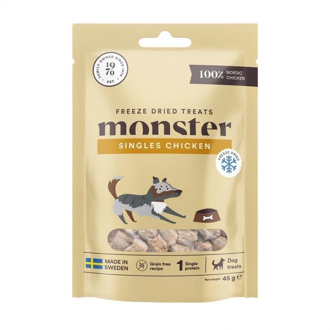 Monster Freeze Dried Treats Singles Chicken 45g